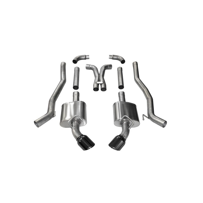 Corsa 10-15 Chevrolet Camaro SS 6.2L V8 Manual Black Xtreme 3in Cat-Back