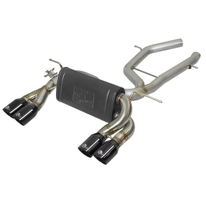 aFe MACH Force-Xp 2-1/2in SS Axle Back Exhaust w/Black Tips 15+ BMW M3/M4 (F80/F82) L6 3.0L (tt) S55