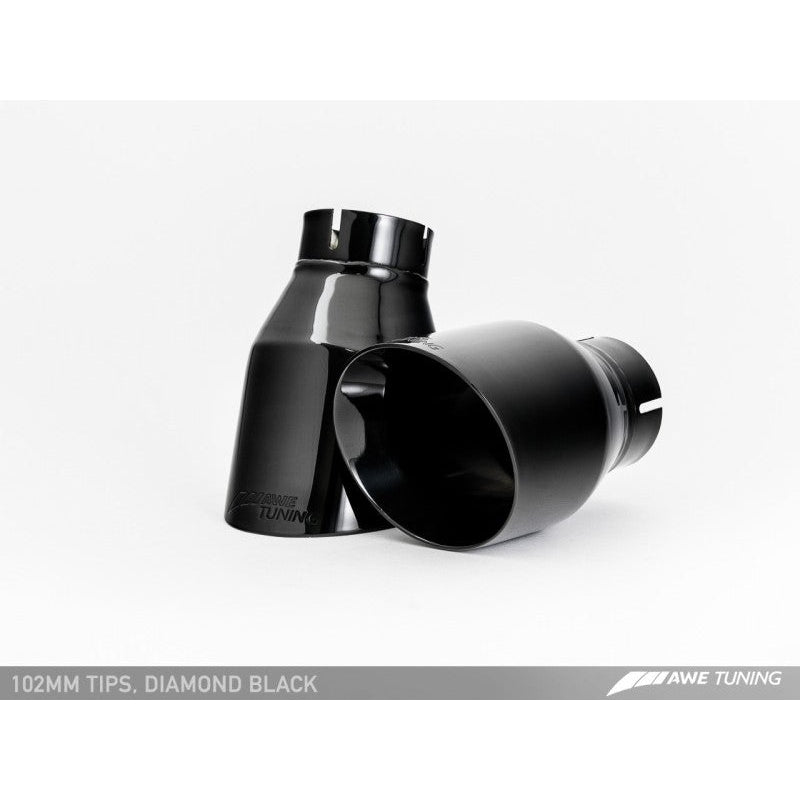 AWE Tuning VW CC Touring Edition Exhaust Dual Outlet - Diamond Black Tips
