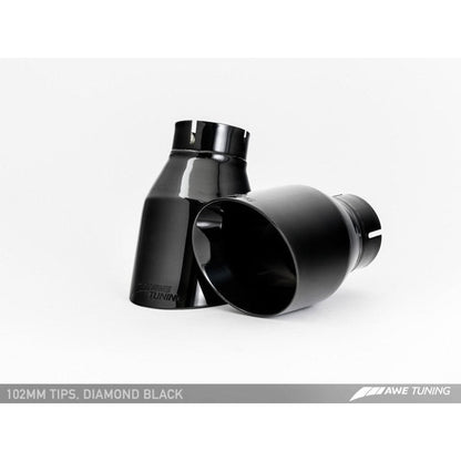 AWE Tuning VW CC Touring Edition Exhaust Dual Outlet - Diamond Black Tips