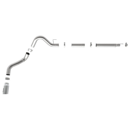 aFe Large Bore-HD 4in 409 SS DPF-Back Exh 18-19 Ford F-150 V6-3.0L (td) w/ Polished Tip