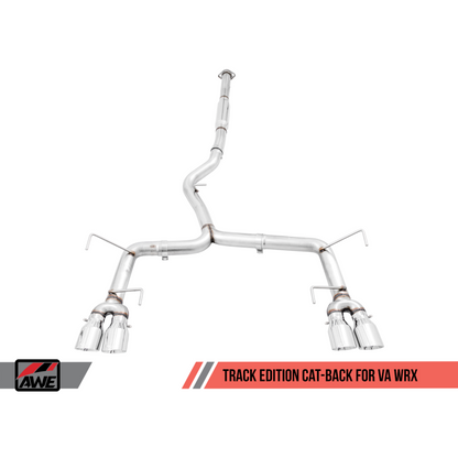 AWE Tuning Subaru WRX/STI VA/GV Sedan Track Edition Exhaust - Chrome Silver Tips (102mm)