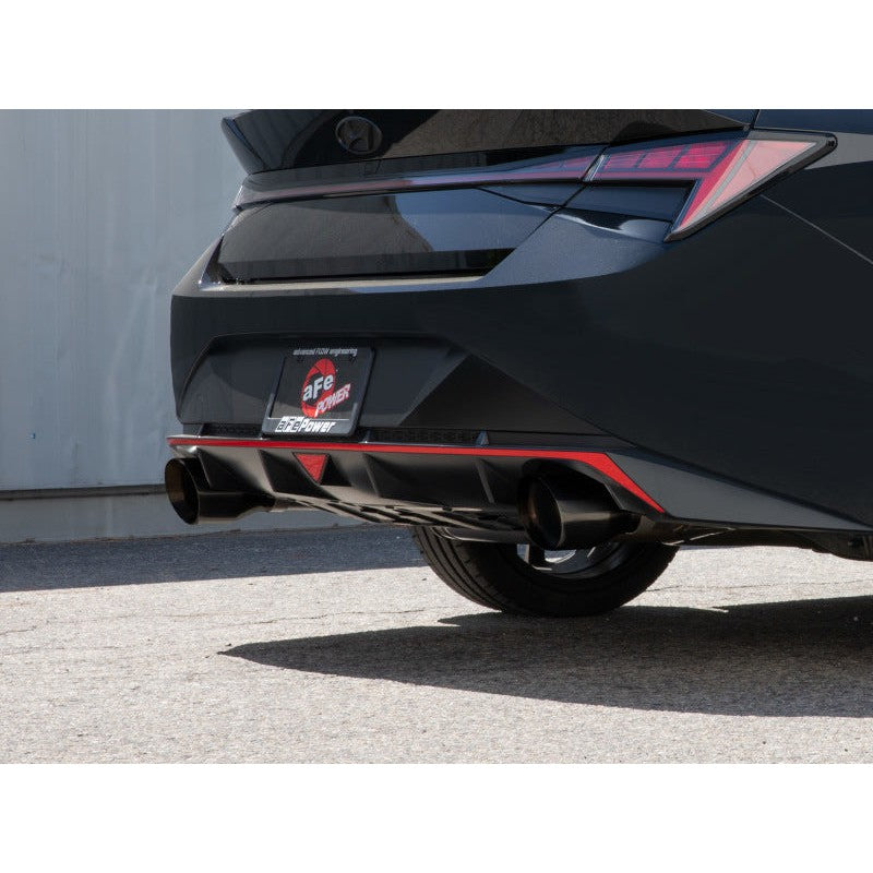 aFe Takeda Hyundai Elantra N 22-23 L4-2.0L (t) 3in SS Axle-Back Exhaust System w/ Black Tips