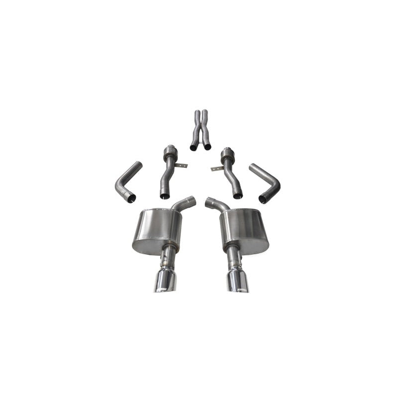 Corsa 15-16 Dodge Charger SRT / Scat Pack / R/T 6.4L Polished Sport Cat-Back Exhaust