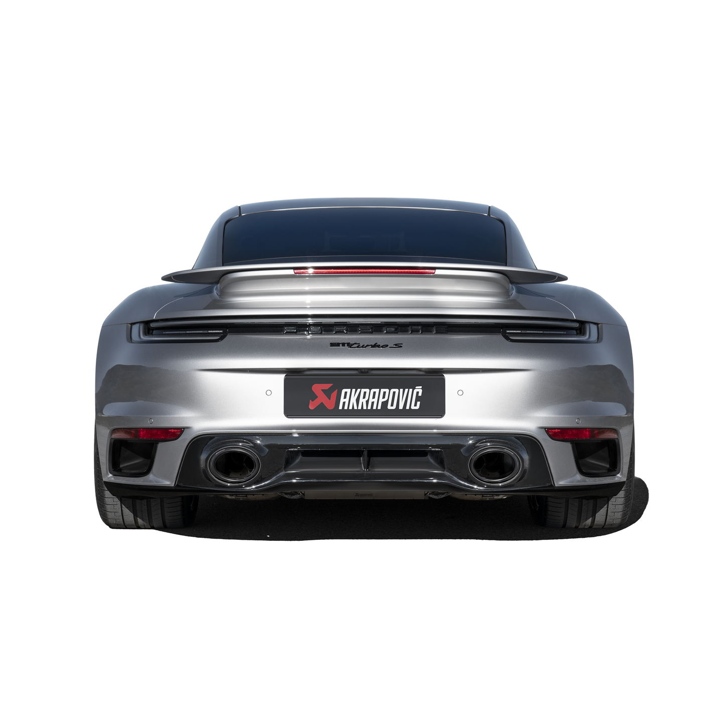 Akrapovič Slip-On Race Line Exhaust (Titanium) w/Black Titanium Tips - 2020+ Porsche 911 Turbo/Turbo S (992)