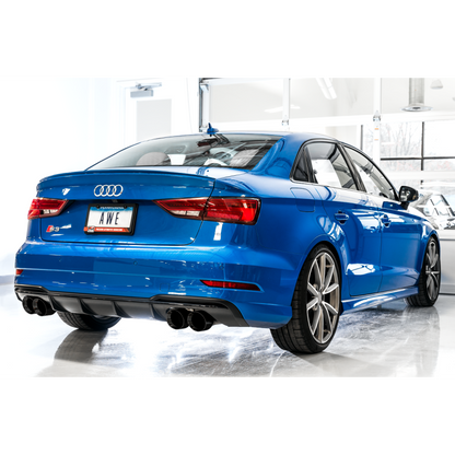 AWE Tuning Audi 8V S3 SwitchPath Exhaust w/Diamond Black Tips 102mm