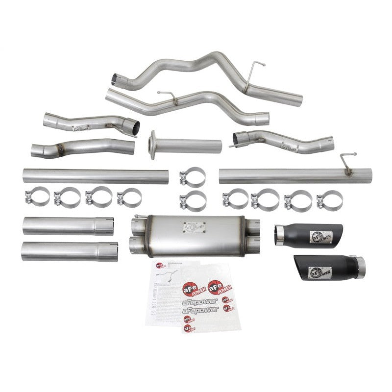 aFe MACHForce XP 3in 409-SS Exhaust Cat-Back 2017 Ford F-150 Raptor V6-3.5L (tt) w/ Black Tip