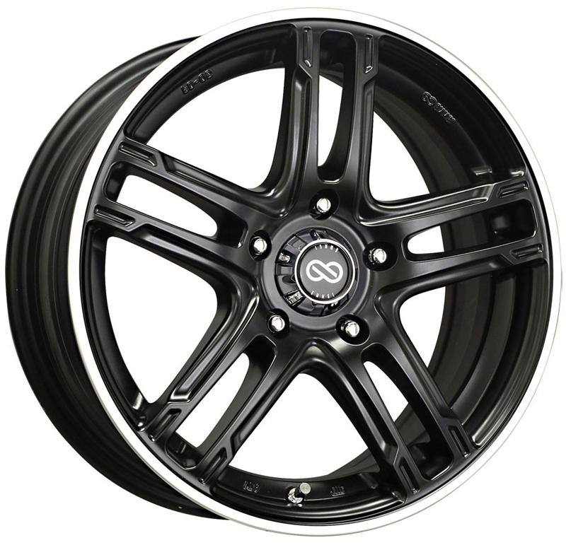 Enkei FD-05 16X7 5x100 50mm Offset 72.62mm Bore Black Machined Wheel (MOQ 40)