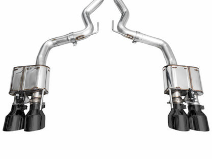 AWE Tuning 21-23 Ford Mustang Mach 1 SwitchPath Cat Back Exhaust w/ Quad Diamond Black Tips