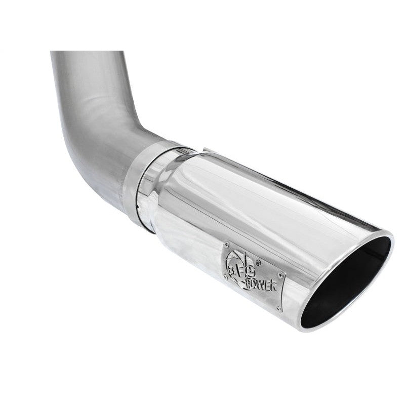 aFe MACHForce XP Exhaust Large Bore 5in DPF-Back SS 13-15 Dodge Trucks L6-6.7L (td) *Polish Tip