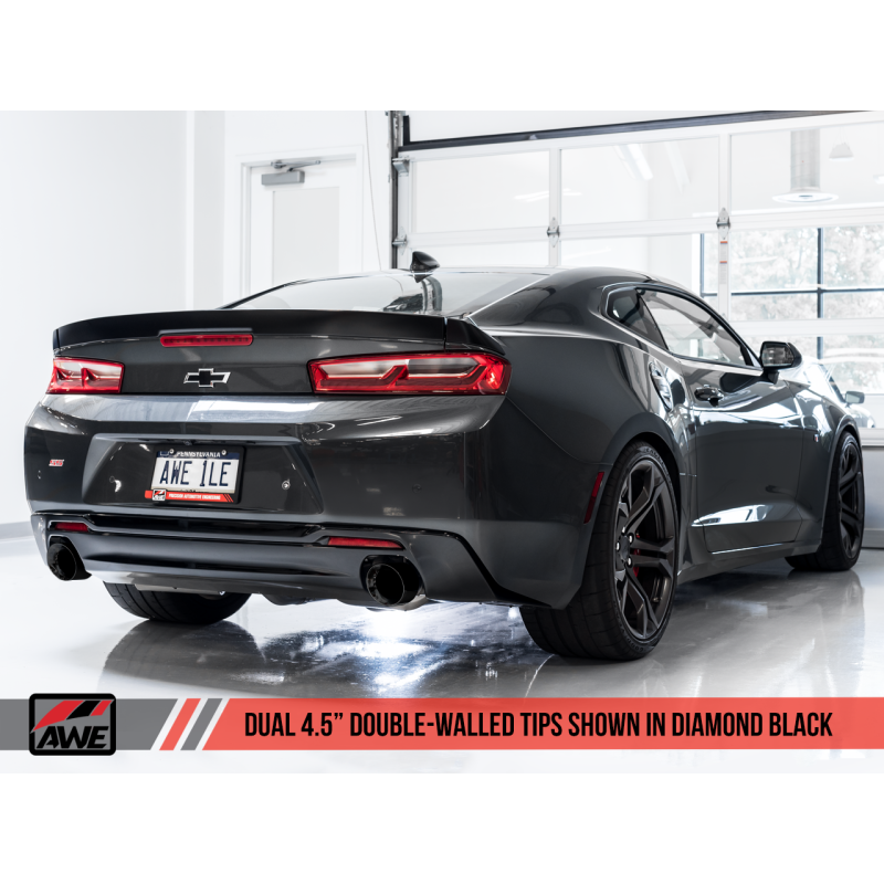 AWE Tuning 16-19 Chevrolet Camaro SS Axle-back Exhaust - Touring Edition (Diamond Black Tips)