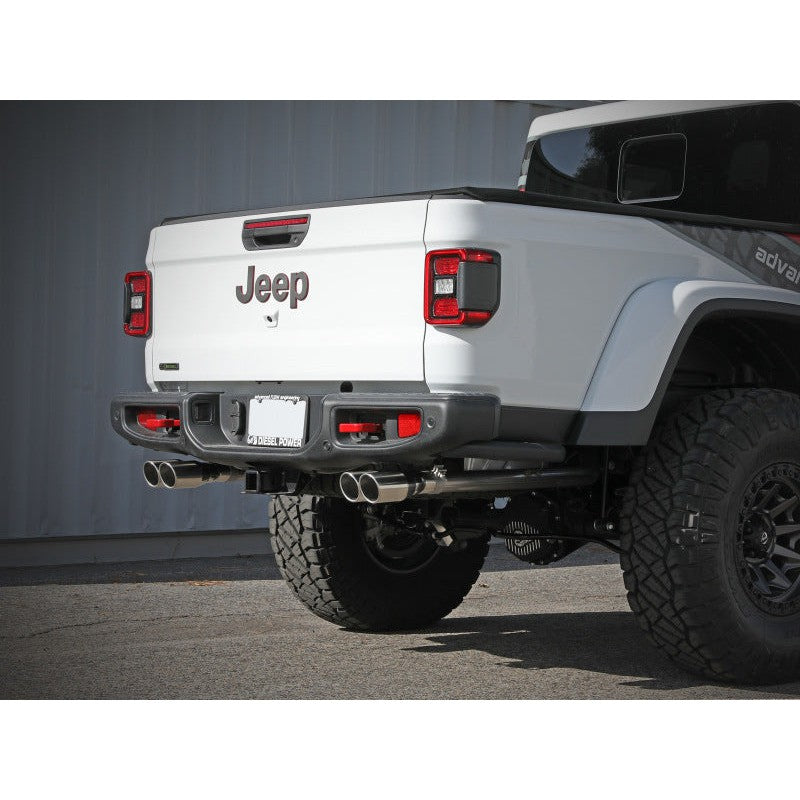 aFe Vulcan Series 3in 304SS Cat-Back 21 Jeep Gladiator V6-3.0L (td) - Dual Polished Tip