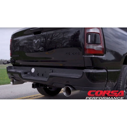 Corsa 2019 Ram 1500 5.7L Crew Cab w/ 57in or 76in Bed Cat-Back Dual Rr Exit 5in Satin Polished Tips