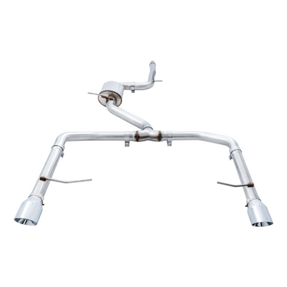 AWE Tuning 18-21 Volkswagen Jetta GLI Mk7 Track Exhaust - Chrome Silver Tips (Fits High-Flow DP)
