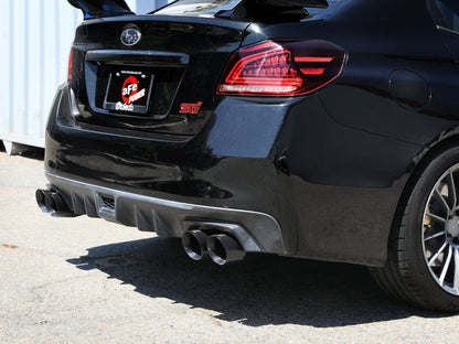 aFe Subaru WRX/STi 15-21 H4-2.0/2.5L Takeda 3in to 2-1/2in Stainless Cat-Back Exhst w/ Black Tip
