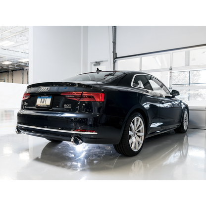 AWE Tuning Audi B9 A5 Track Edition Exhaust Dual Outlet - Chrome Silver Tips (Includes DP)