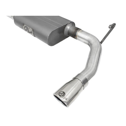 aFe Scorpion 2-1/2in Alum Steel Axle-Back Exhaust w/Polished Tip 07-18 Jeep Wrangler JK V6-3.6/3.8L