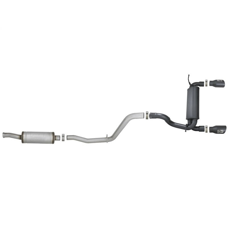 aFe Rebel Series 2.5in 409 SS Cat-Back Exhaust System w/ Black Tips Jeep Wrangler (JL) 2018 V6 3.6L