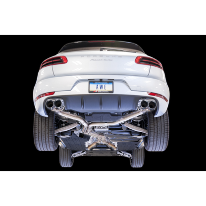 AWE Tuning Porsche Macan Touring Edition Exhaust System - Chrome Silver 102mm Tips