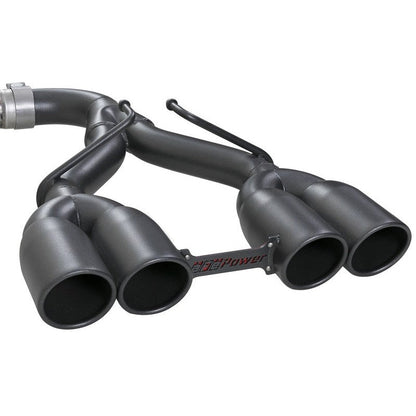 aFe Rebel Series 2.5in. 304 SS C/B Exhaust System 2018 Jeep Wrangler (JL) V6-3.6L - Black Tip