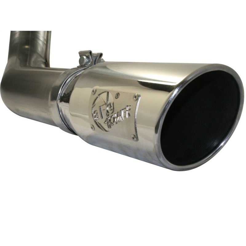 aFe MACHForce XP Exhaust Cat-Back SS-409 4in Polished Tip 11-12 Ford F-150 EcoBoost V6-3.5L (tt)