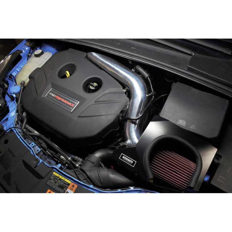 Mishimoto 2016 Ford Focus RS 2.3L Performance Air Intake Kit - Wrinkle Nitrous Blue