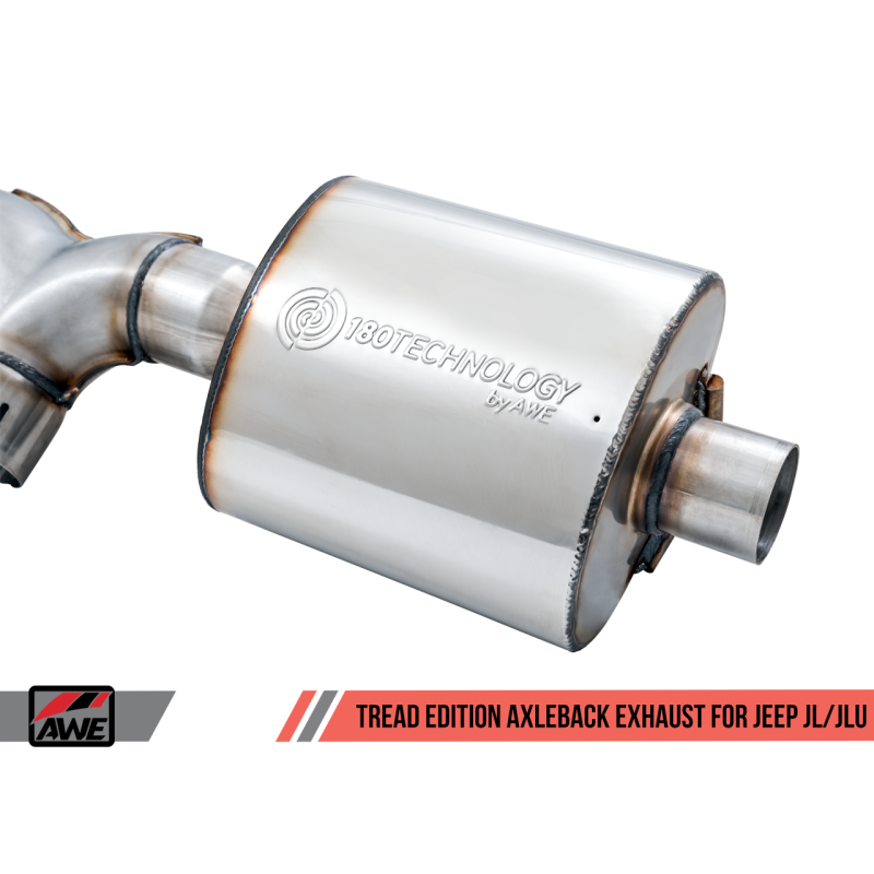 AWE Tuning 2018+ Jeep Wrangler JL/JLU Tread Edition Axle-Back Dual Exhaust - Chrome Silver Tips