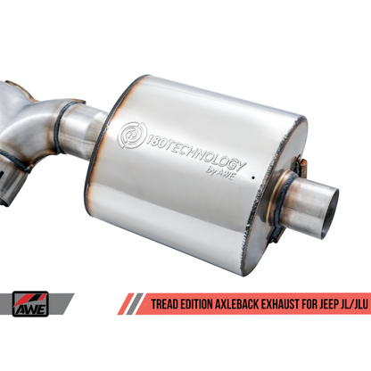 AWE Tuning 2018+ Jeep Wrangler JL/JLU Tread Edition Axle-Back Dual Exhaust - Chrome Silver Tips