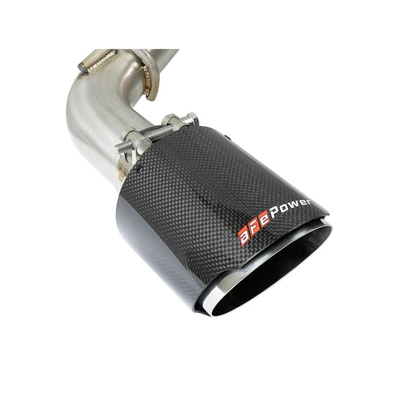 aFe Takeda 2.5in 304 SS Cat-Back Exhaust System w/ Carbon Fiber Tips 16-18 Infiniti Q50 V6-3.0L (tt)