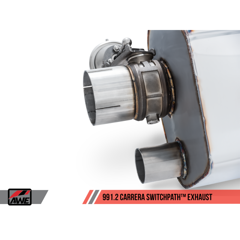 AWE Tuning Porsche 911 (991.2) Carrera / S SwitchPath Exhaust for PSE Cars - Chrome Silver Tips