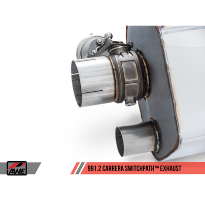 AWE Tuning Porsche 911 (991.2) Carrera / S SwitchPath Exhaust for PSE Cars - Chrome Silver Tips