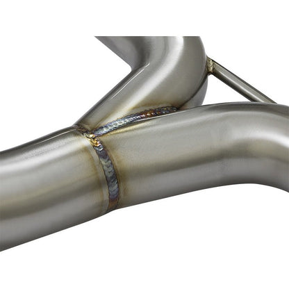 aFe POWER Takeda 16-17 Honda Civic I4-1.5L (t) 2.5-2.25in 304 SS CB Dual-Exit Exhaust Blue Tips
