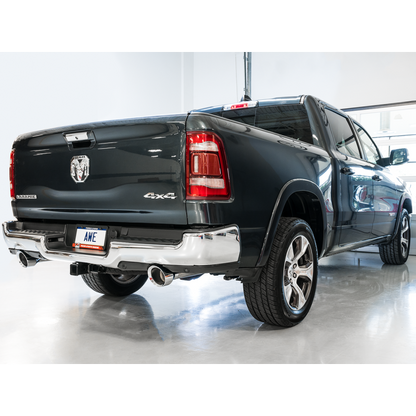 AWE Tuning 19-21 RAM 1500 5.7L (w/Cutouts) 0FG Dual Rear Exit Cat-Back Exhaust - Chrome Silver Tips
