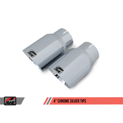AWE Tuning S550 Mustang EcoBoost Axle-back Exhaust - Touring Edition (Chrome Silver Tips)