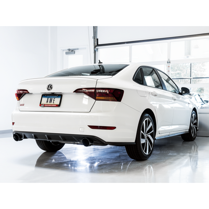 AWE Tuning 18-21 Volkswagen Jetta GLI Mk7 Track Edition Exhaust - Diamond Black Tips (Fits OEM DP)