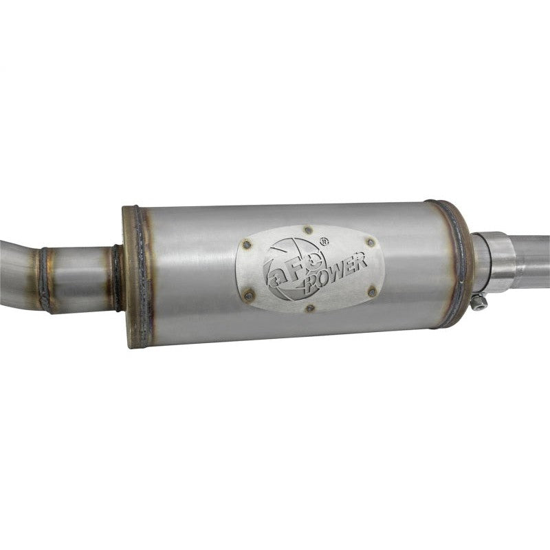 aFe Rebel Series CB 2.5in Dual Center Exit SS Exhaust w/ Black Tips 07-15 Jeep Wrangler 3.6L/3.8L V6