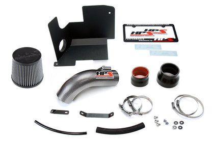 HPS Performance Shortram Air Intake Kit 2012-2015 Honda Civic Si 2.4L, Includes Heat Shield, Gunmetal
