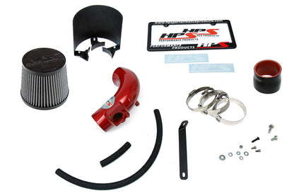 HPS Performance Shortram Air Intake Kit 2003-2009 Mazda Mazda3 2.0L 2.3L Non Turbo, Includes Heat Shield, Red