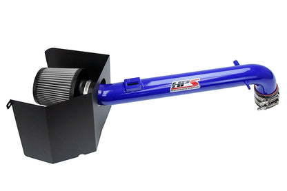 HPS Blue Cold Air Intake Kit with Heat Shield 2005-2015 Toyota Tacoma Pickup Truck 2.7L 827-169BL