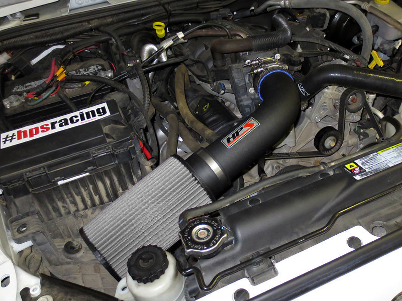 HPS Performance Shortram Air Intake Kit 2007-2011 Jeep Wrangler 3.8L V6, Black