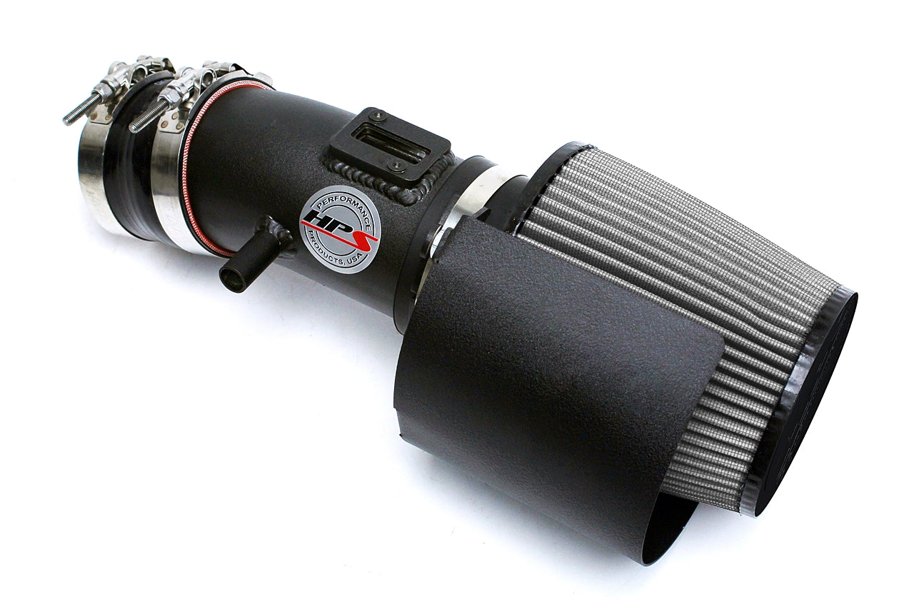 HPS Performance Shortram Air Intake Kit 2009-2017 Nissan Maxima V6 3.5L, Includes Heat Shield, Black