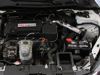 HPS Shortram Air Intake Kit 2013-2017 Honda Accord 2.4L, Includes Heat Shield, 827-555