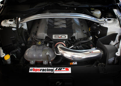 HPS Performance Air Intake Kit with Heat Shield, 2015-2017 Ford Mustang GT V8 5.0L, 827-556