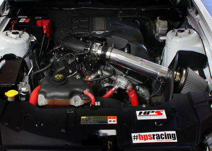 HPS Performance Shortram Air Intake Kit 2011-2014 Ford Mustang 3.7L V6, Includes Heat Shield, Black