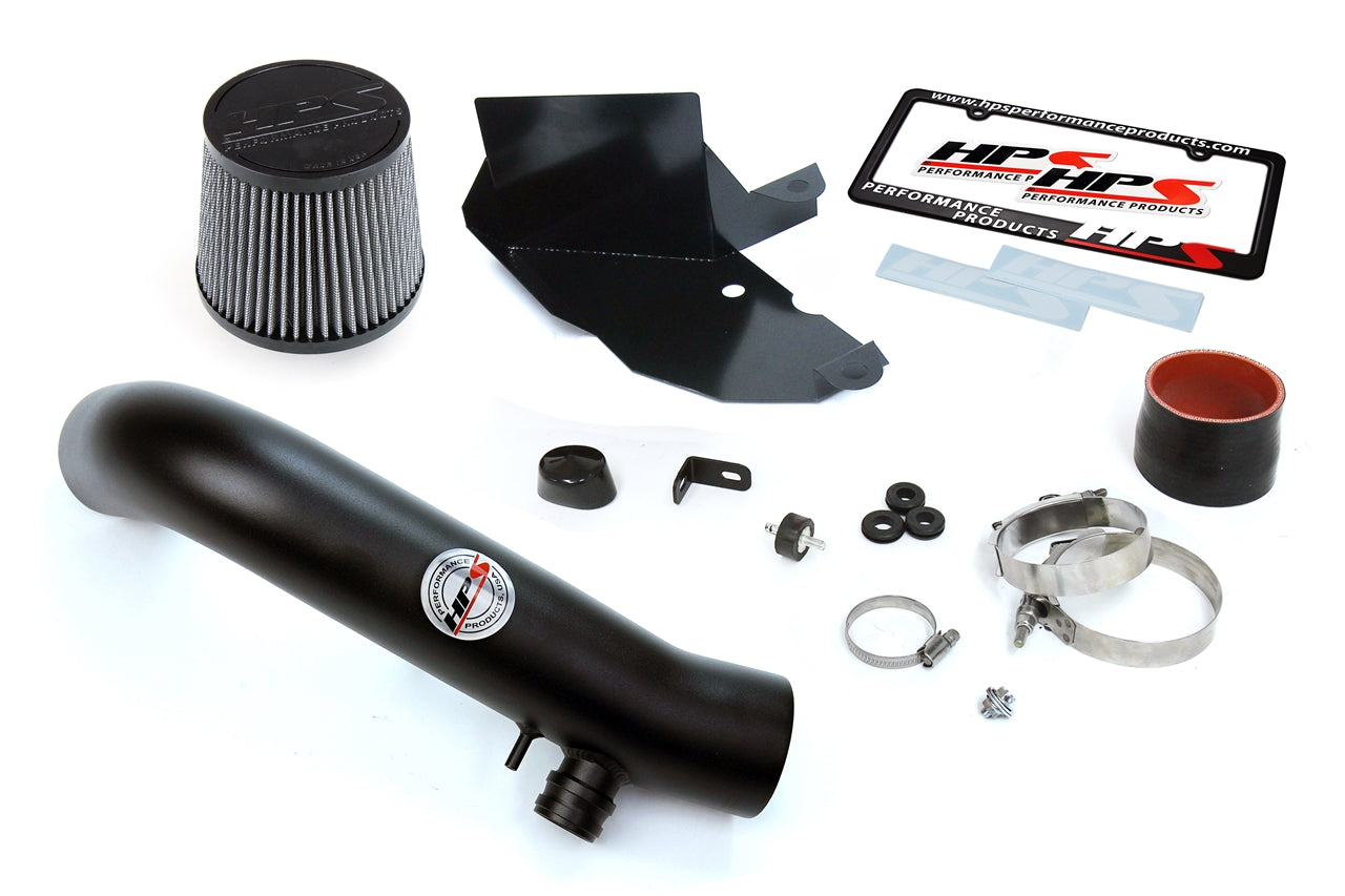 HPS Performance Shortram Air Intake Kit 2015-2017 Volkswagen Golf 2.0T TSI Turbo, Includes Heat Shield, Black