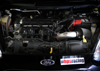 HPS Shortram Air Intake Kit 2014-2015 Ford Fiesta 1.6L Non Turbo, Includes Heat Shield, 827-580