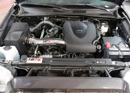 HPS Shortram Air Intake Kit 2016-2022 Toyota Tacoma 3.5L V6, Includes Heat Shield, 827-595