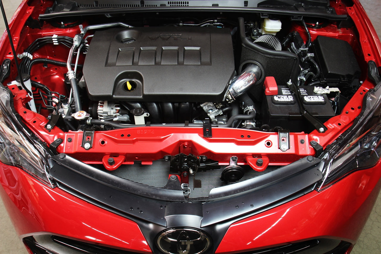 HPS Performance Shortram Air Intake Kit 2009-2019 Toyota Corolla 1.8L, Includes Heat Shield, Red