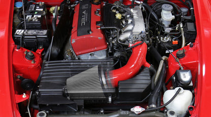 HPS Performance Shortram Air Intake Kit 2004-2005 Honda S2000 AP2 2.2L Throttle Cable, Red