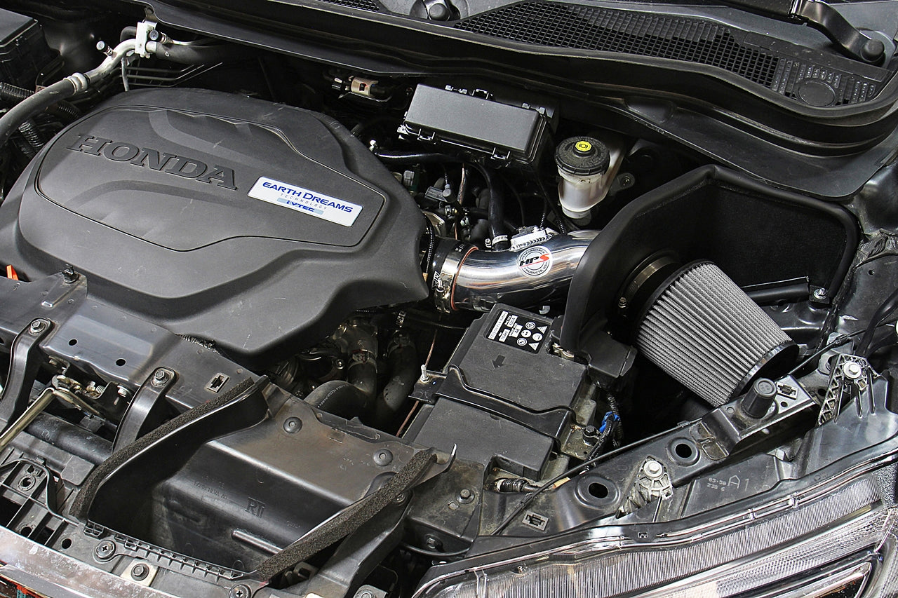 HPS Shortram Air Intake Kit 2017-2025 Honda Ridgeline 3.5L V6, Includes Heat Shield, 827-621